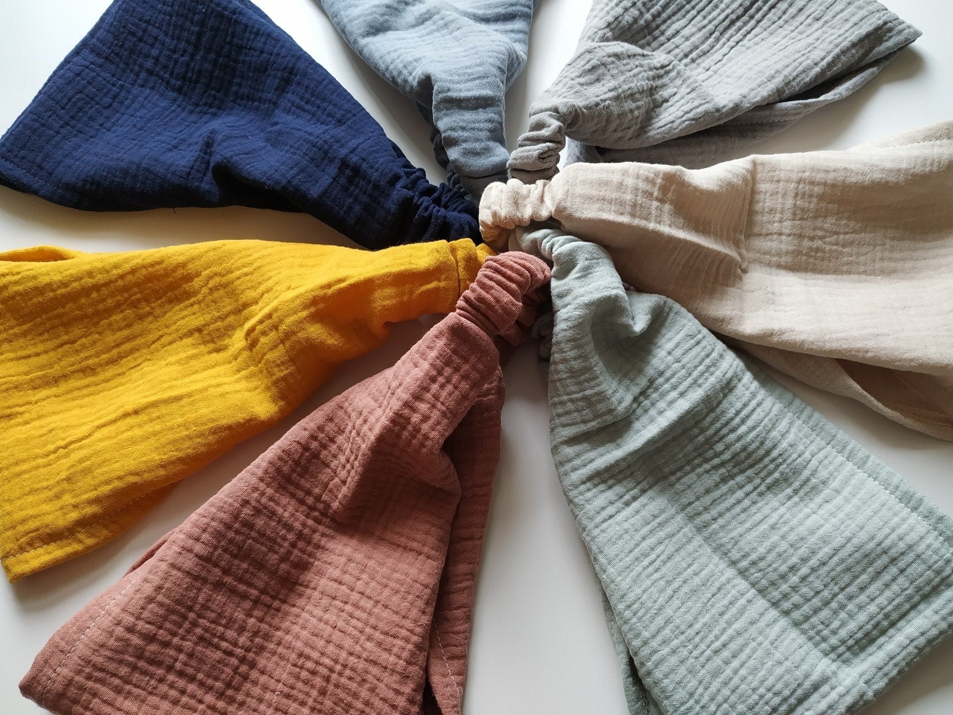 Musselin Kopftuch Bandana - gesäumt