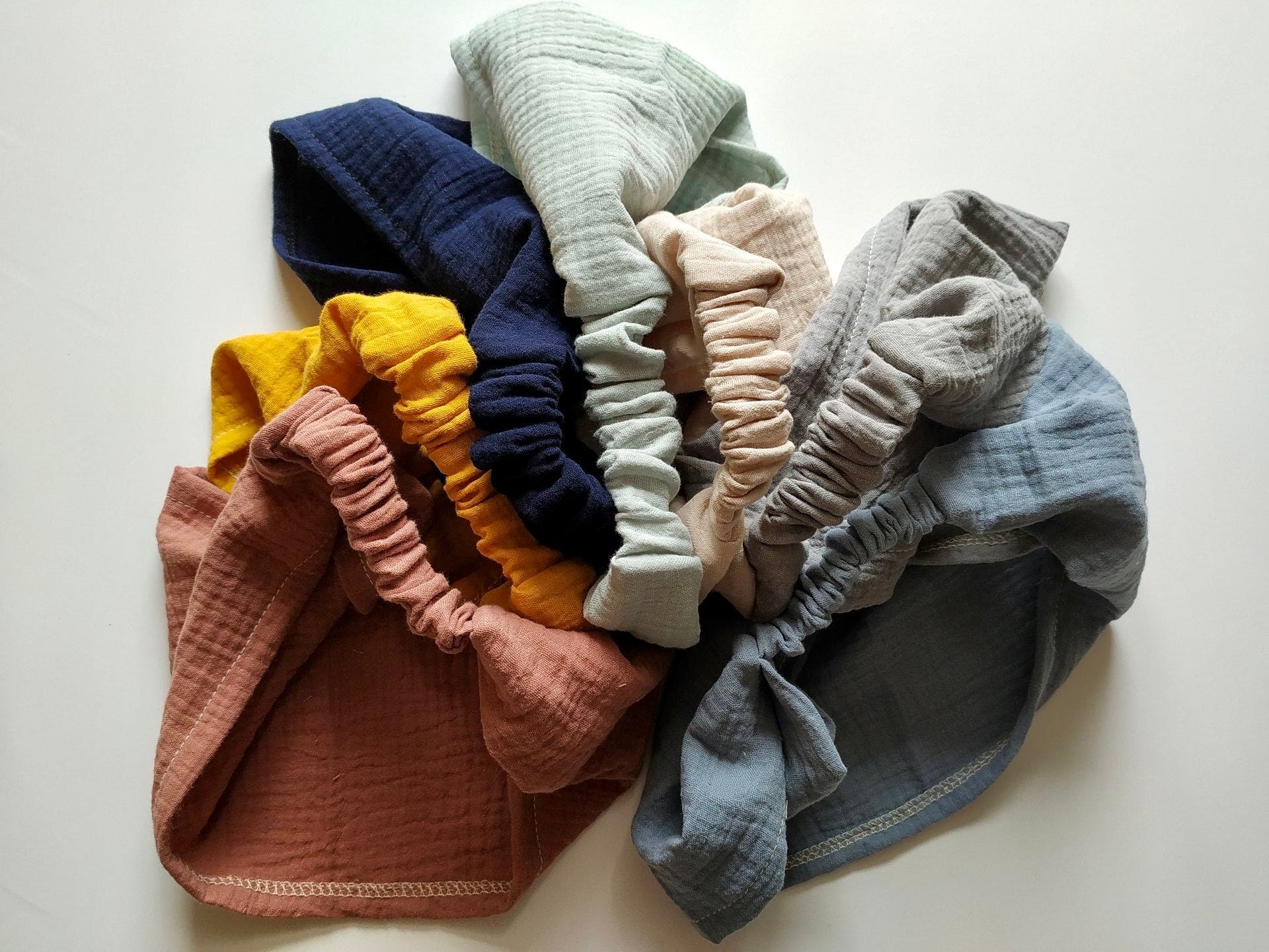 Musselin Kopftuch Bandana - gesäumt