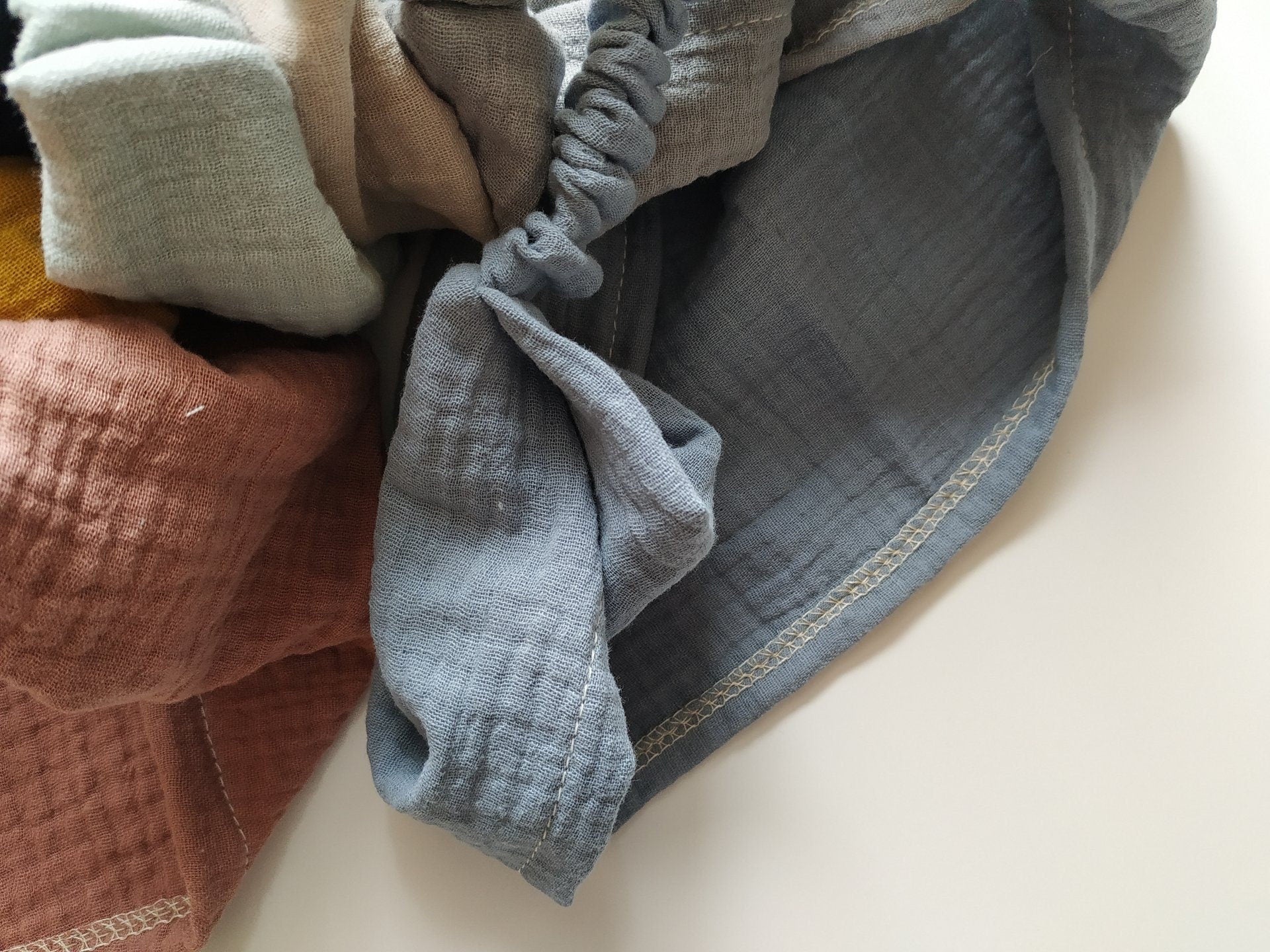 Musselin Kopftuch Bandana - gesäumt