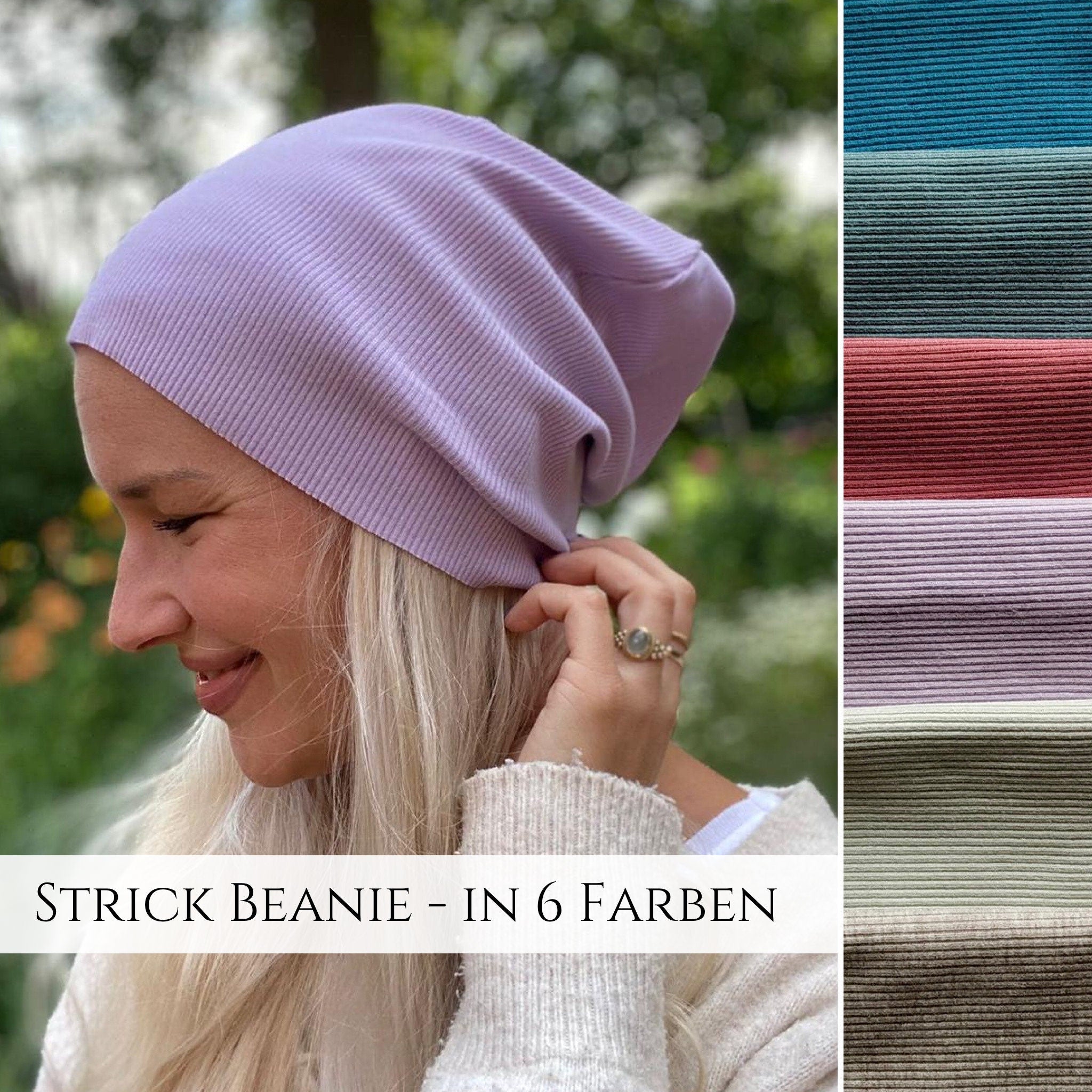Feinstrick Slouchy Beanie Mütze