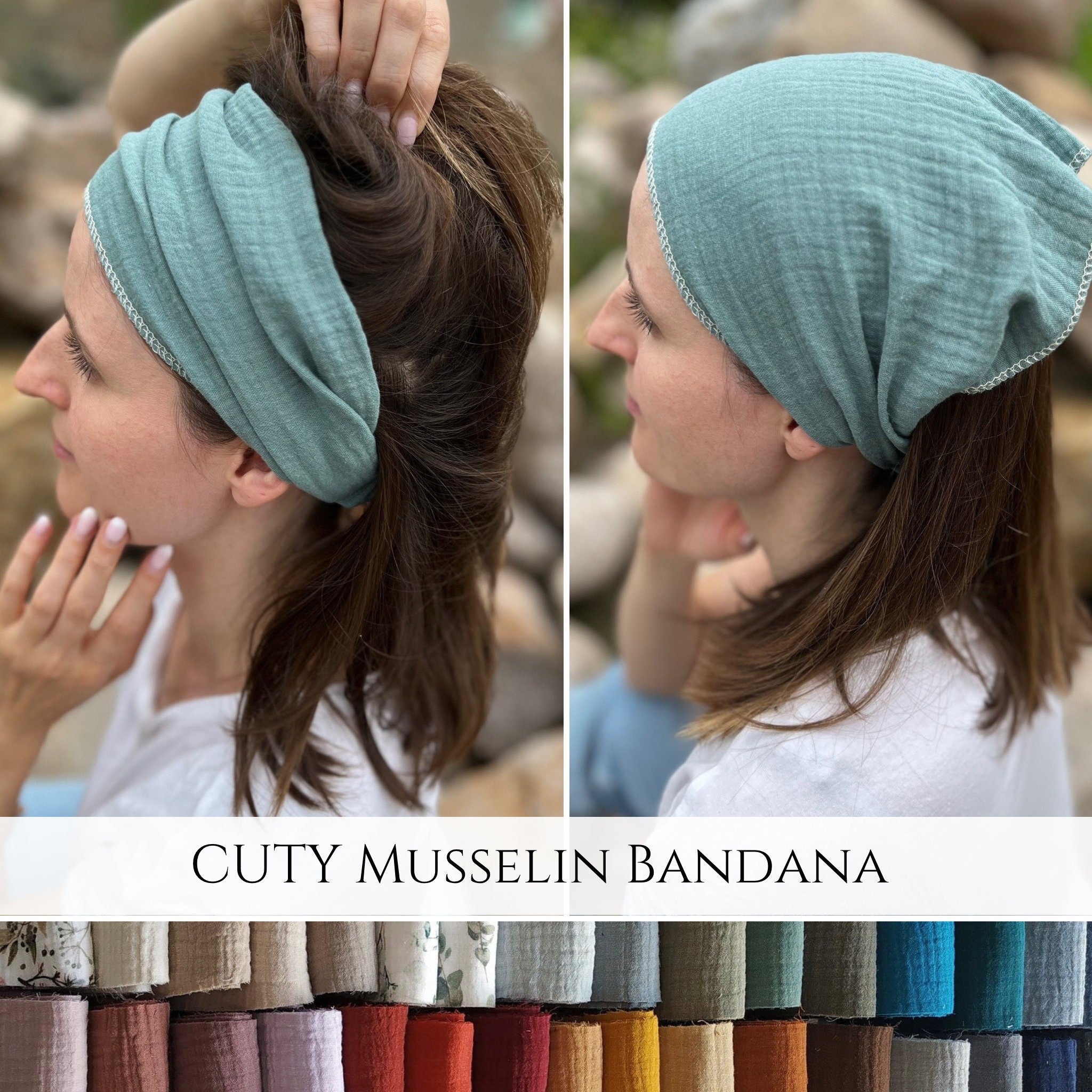 CUTY Musselin Kopftuch Bandana