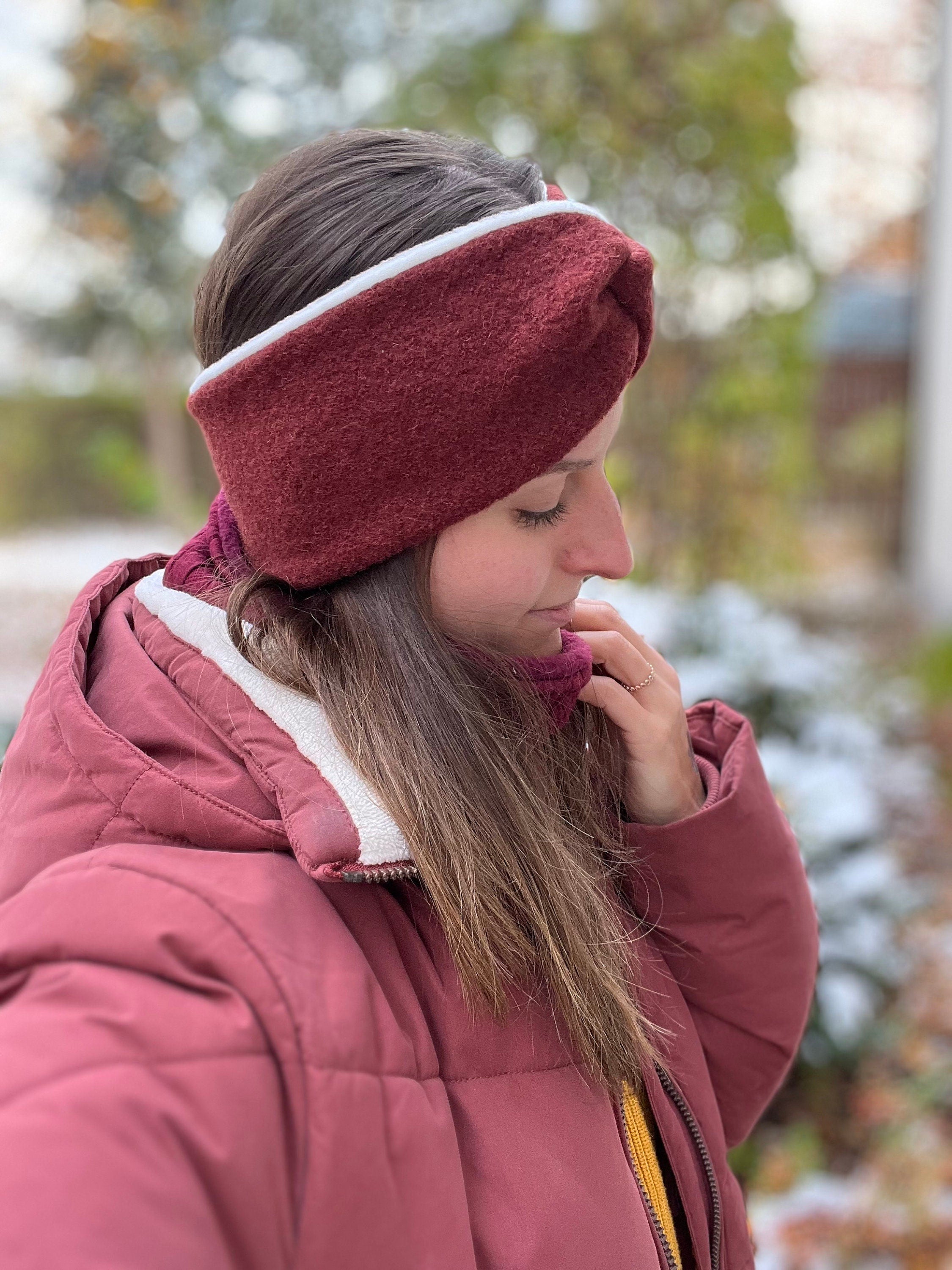 Wollwalk Stirnband gefüttert