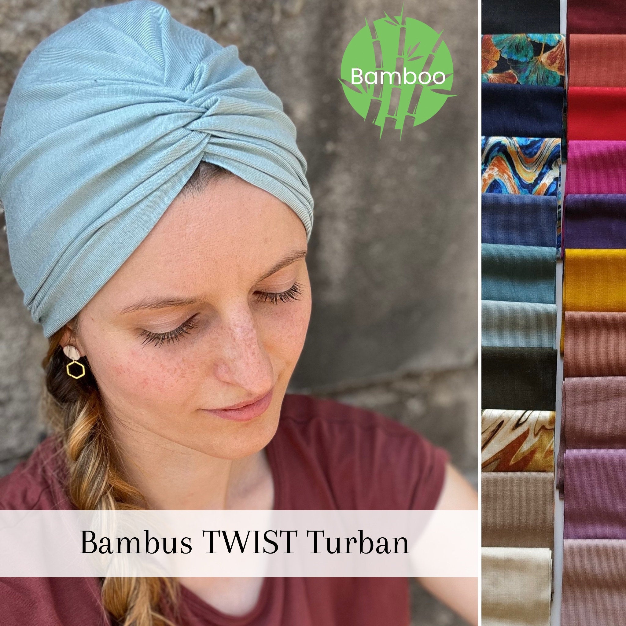 Bambus Twist Turban Mütze
