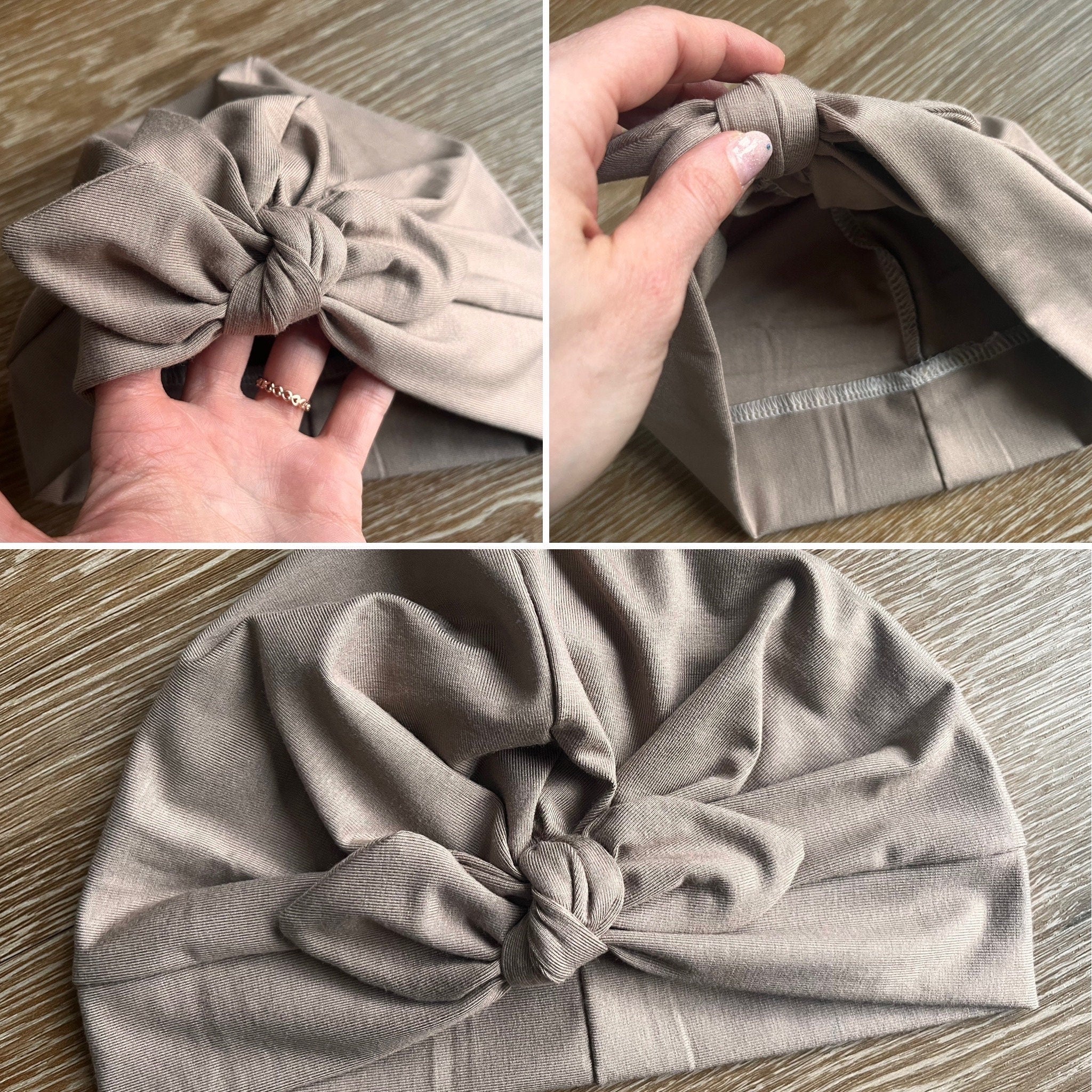 Bambus Schleifen Turban Mütze mit Bündchen