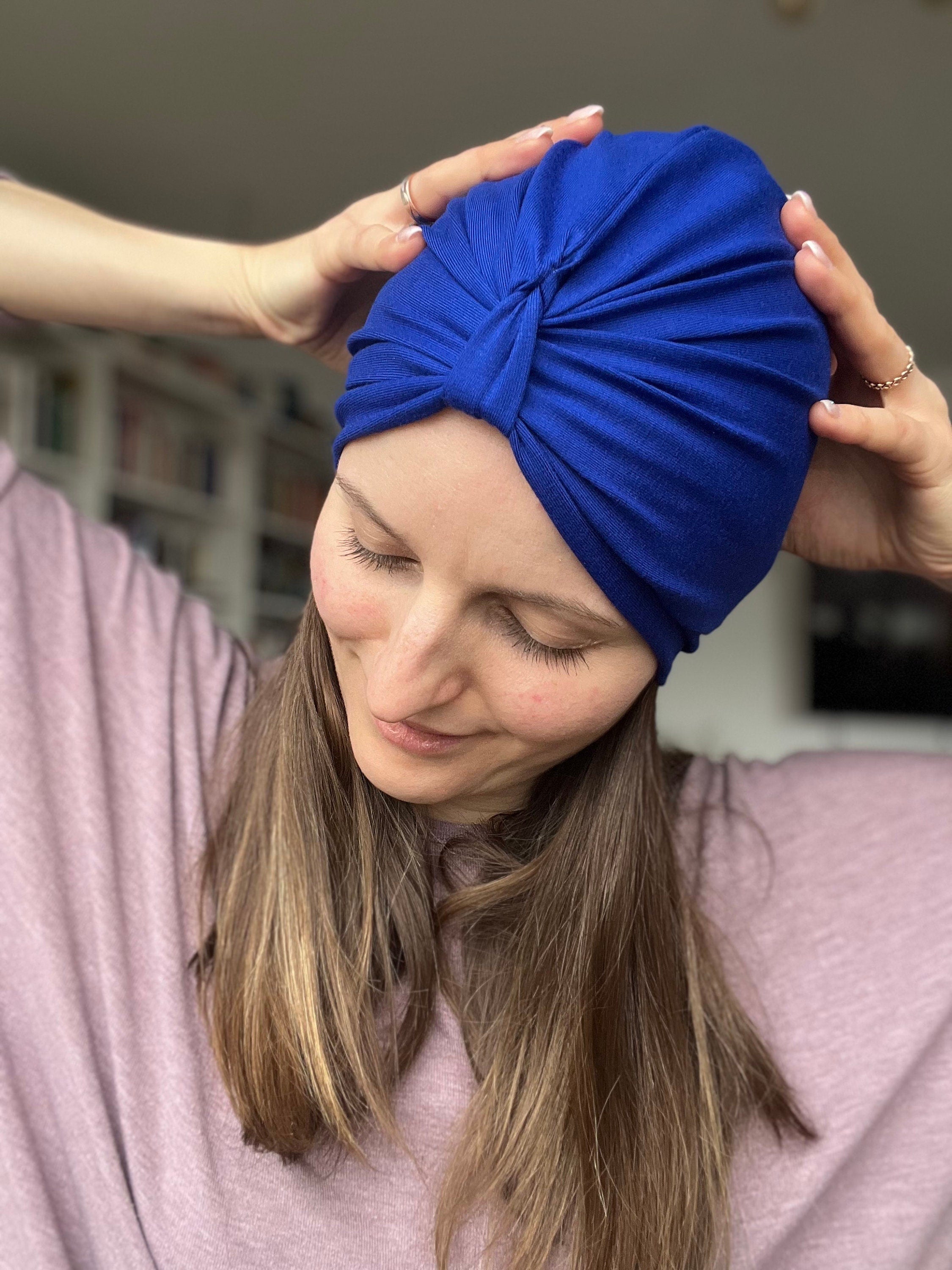 Klassische Bambus Turban Mütze mit Bündchen