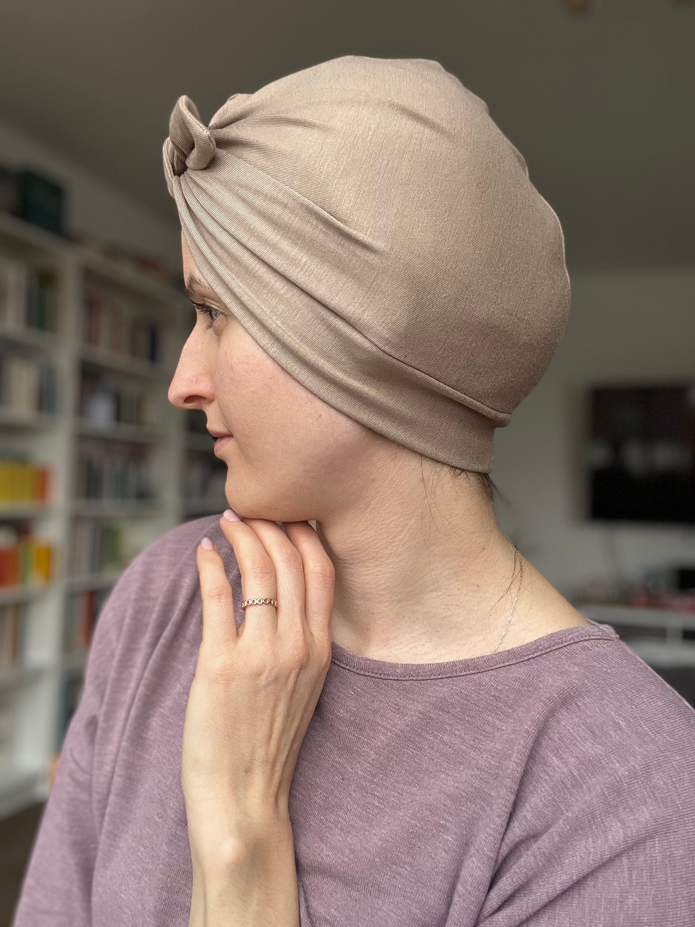 Bambus Schleifen Turban Mütze mit Bündchen