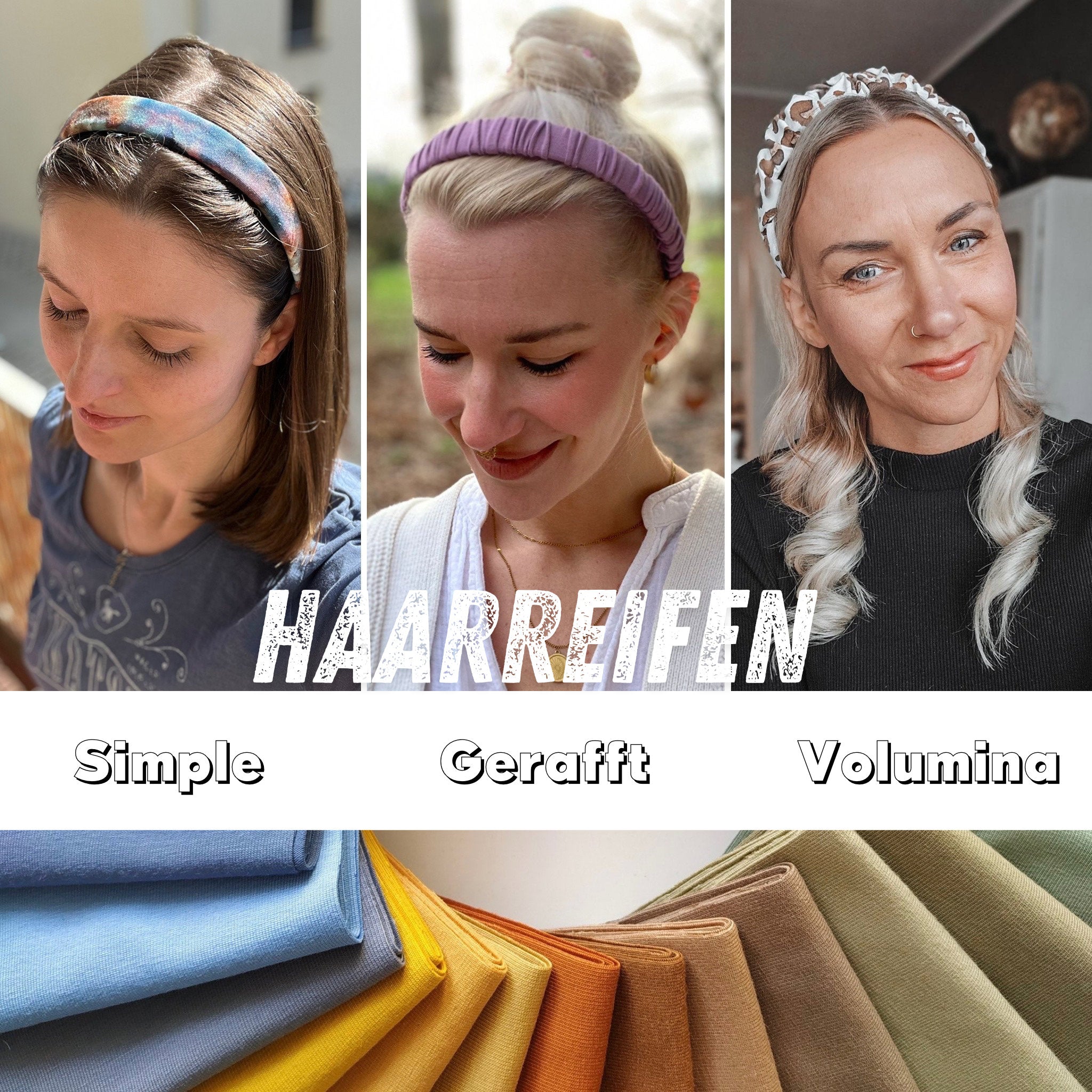 Haarreifen in 3 Styles