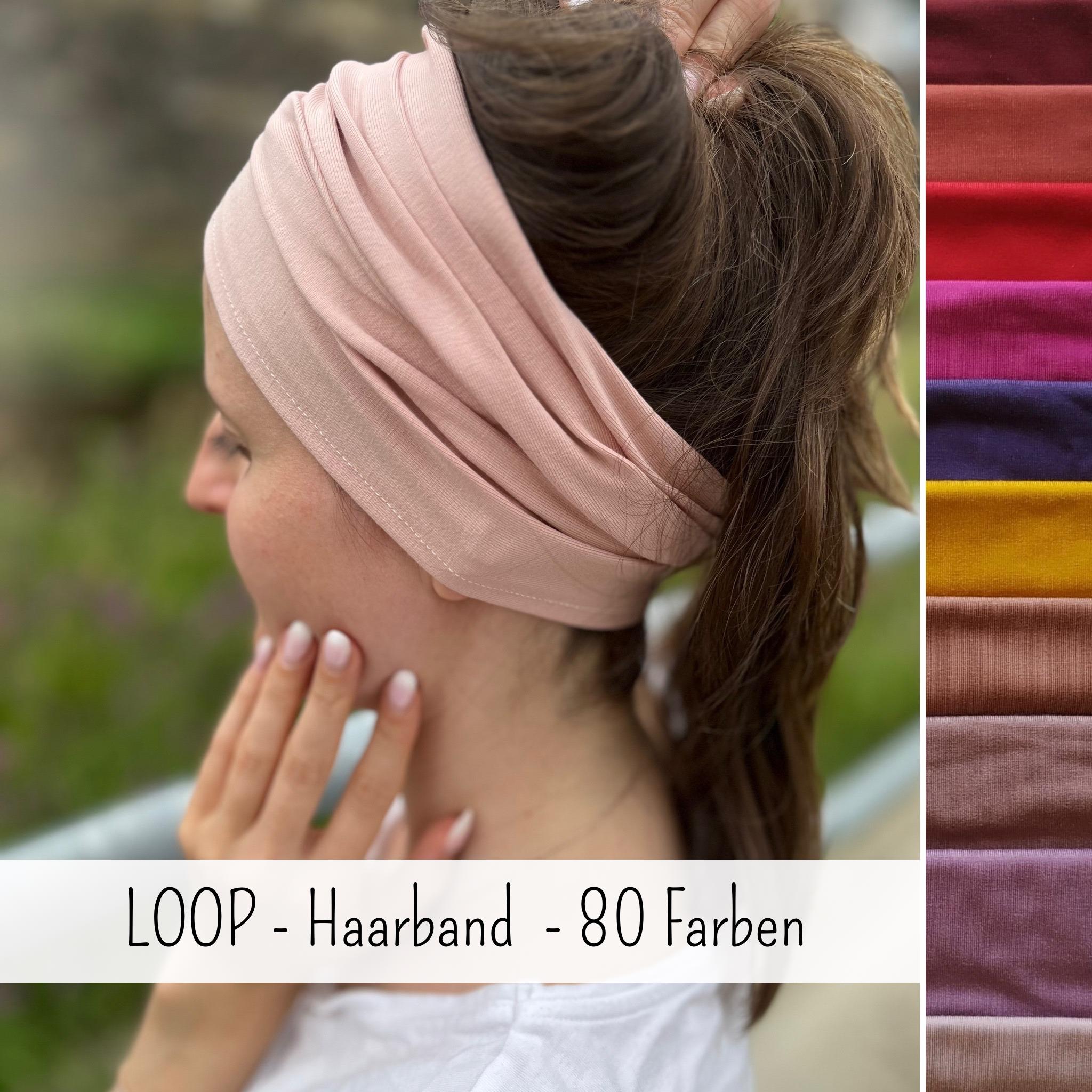 Haarband Loop Tuch abgesteppt