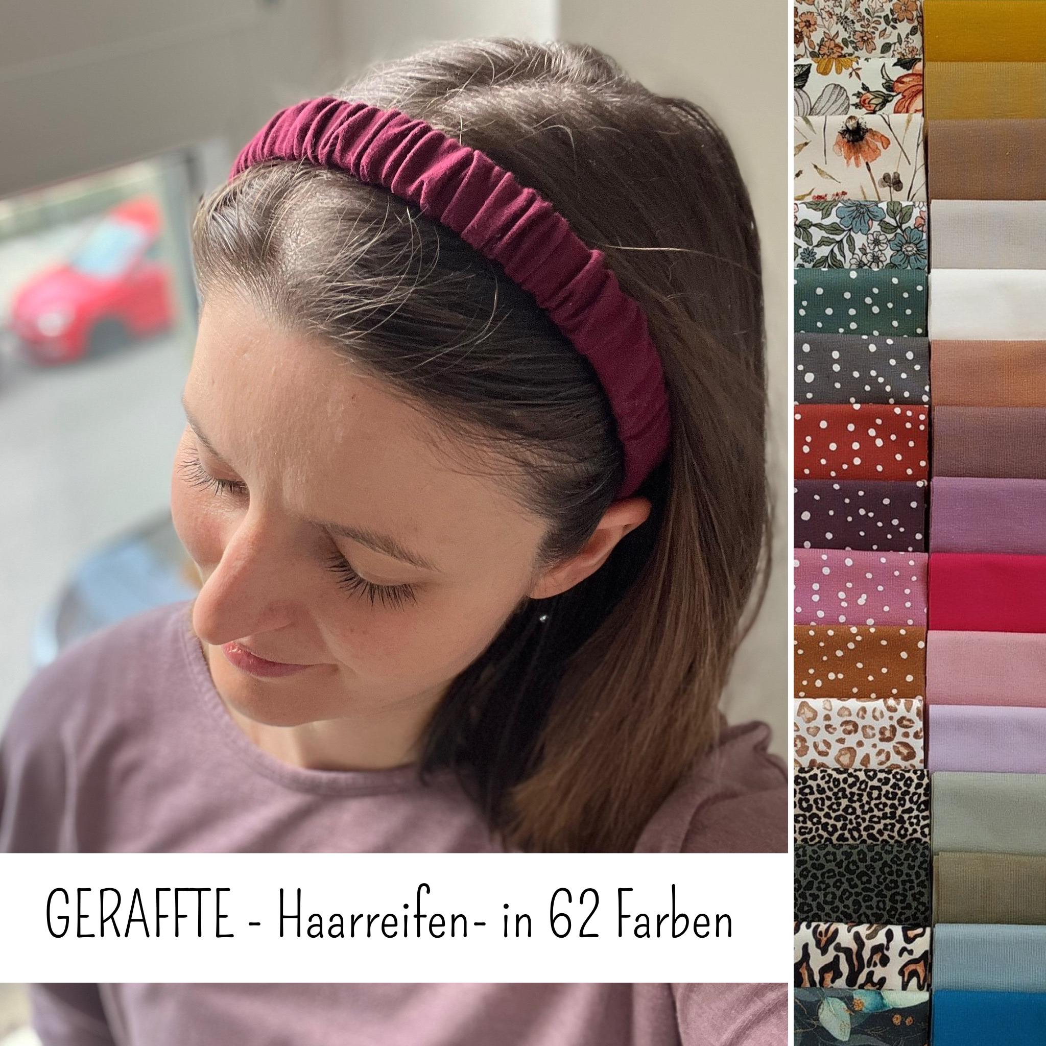 Haarreifen gerafft - schmal