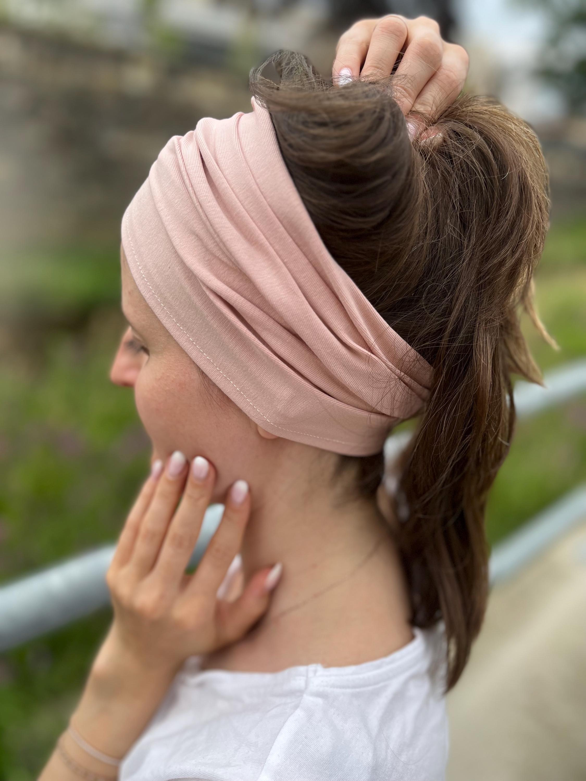 Haarband Loop Tuch abgesteppt