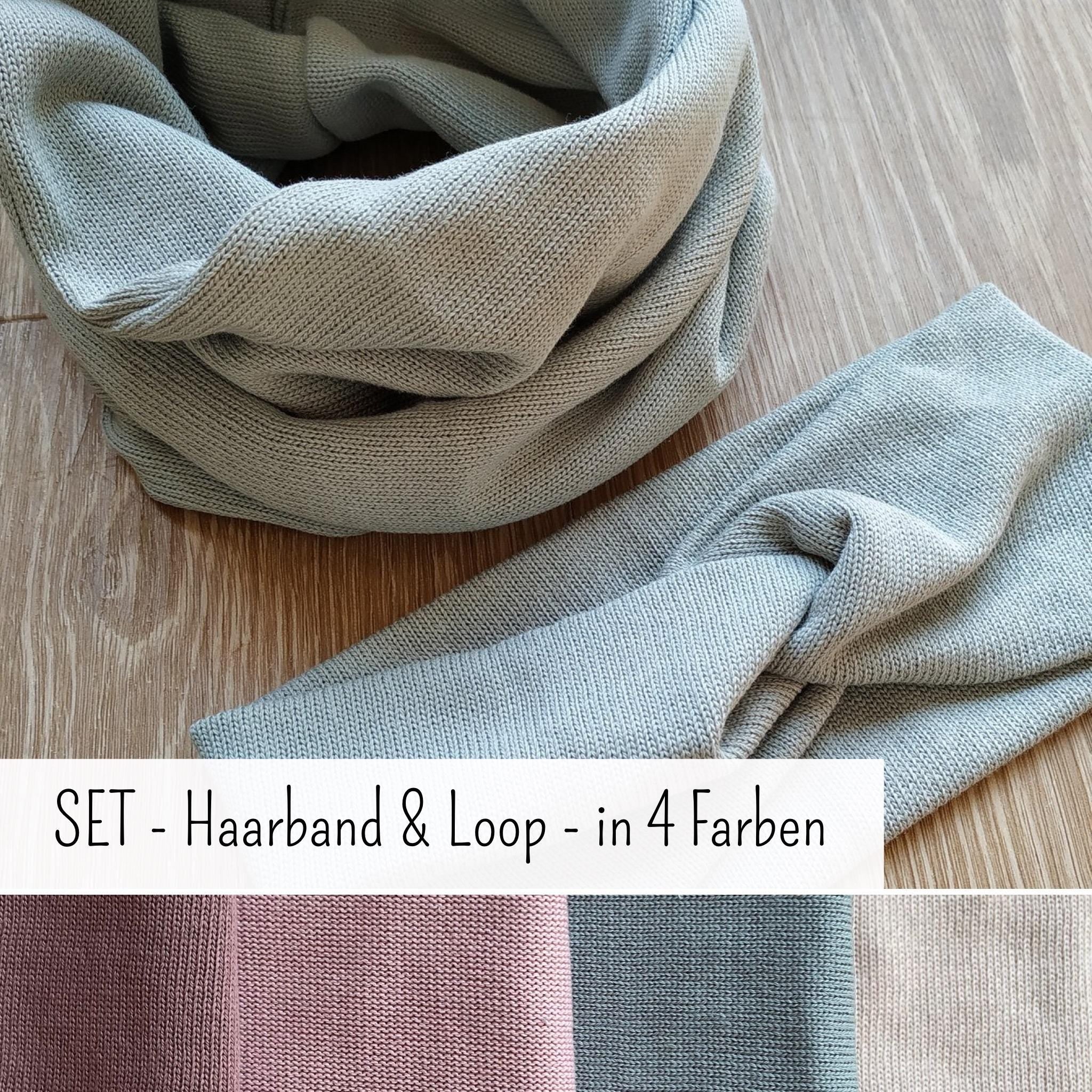 Set Haarband & Loop aus Baumwolle
