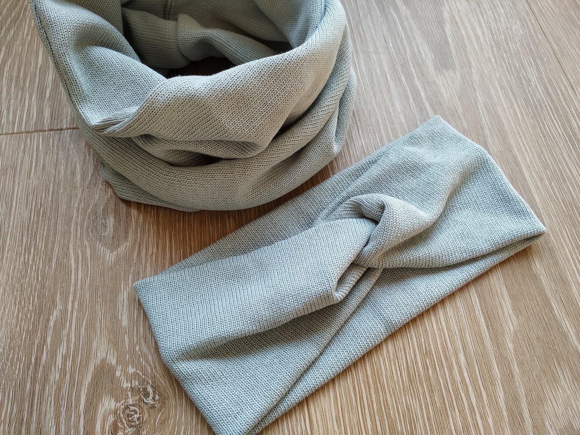 Set Haarband & Loop aus Baumwolle