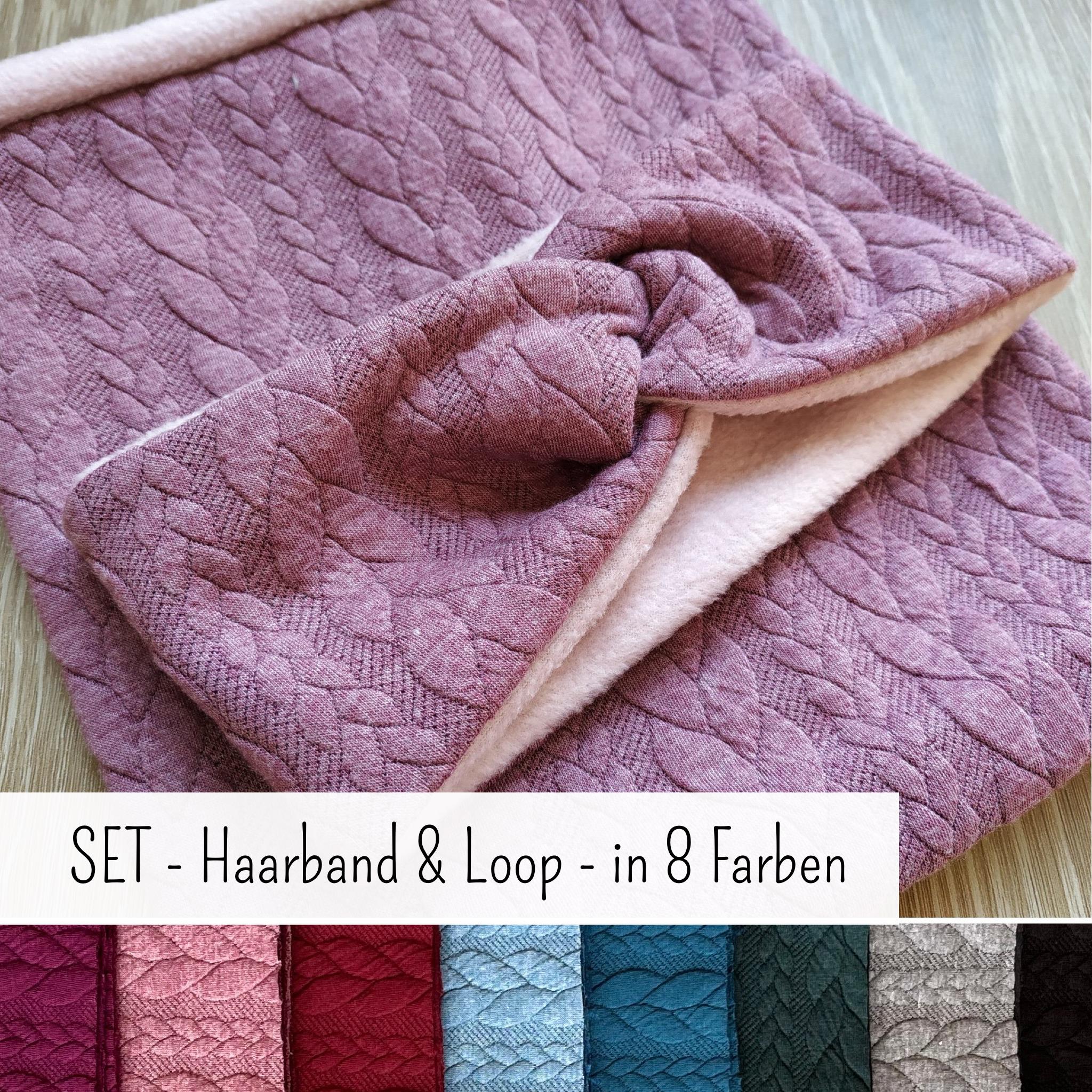 Zopfstrick Stirnband & Loop